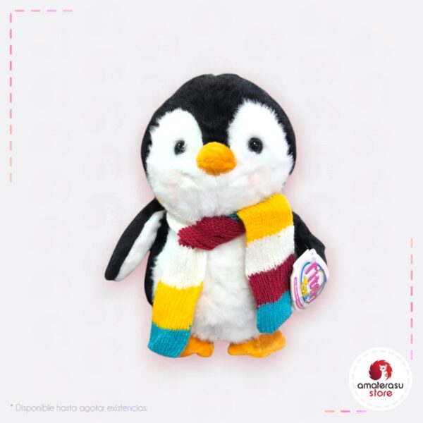 Peluche Pingüino Bufanda Con Rojo