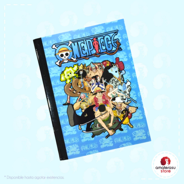 Cuaderno Cosido One Piece fondo azul