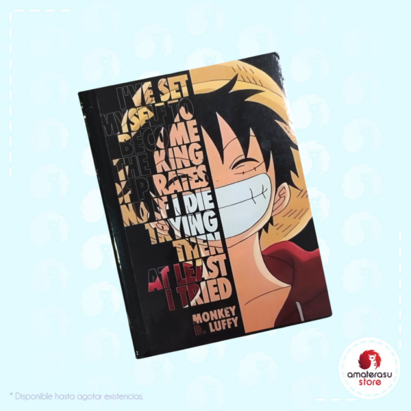 Cuaderno Cosido Luffy Frase